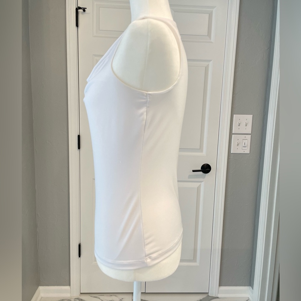 EUC Calvin Klein XS white sleeveless top with cowl neck - Picture 3 of 7